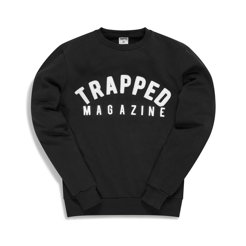 Chenille Slimfit Trapped Magazine Trackset - Black/White